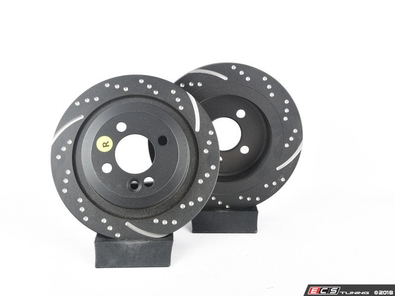 Rear JCW Brake Rotors EBC Slotted And Dimpled - Pair 11.02" (280x10)