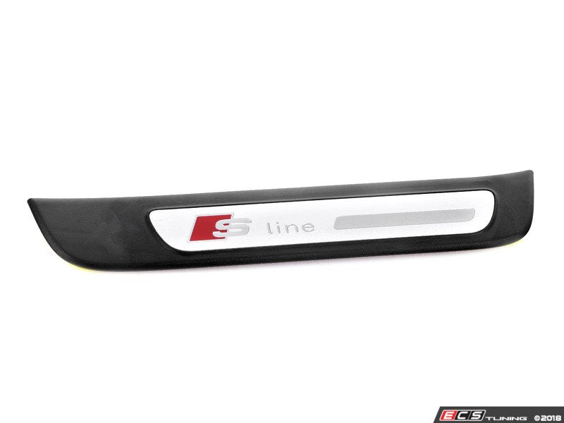 Right Rear S-Line Door Sill - Satin Black / Aluminum