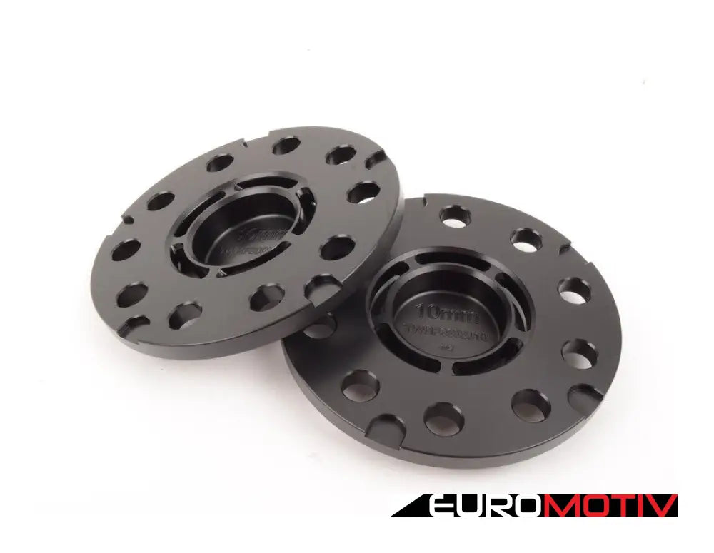 10Mm Wheel Spacers With Integrated Hub Extenders - Black (Pair)