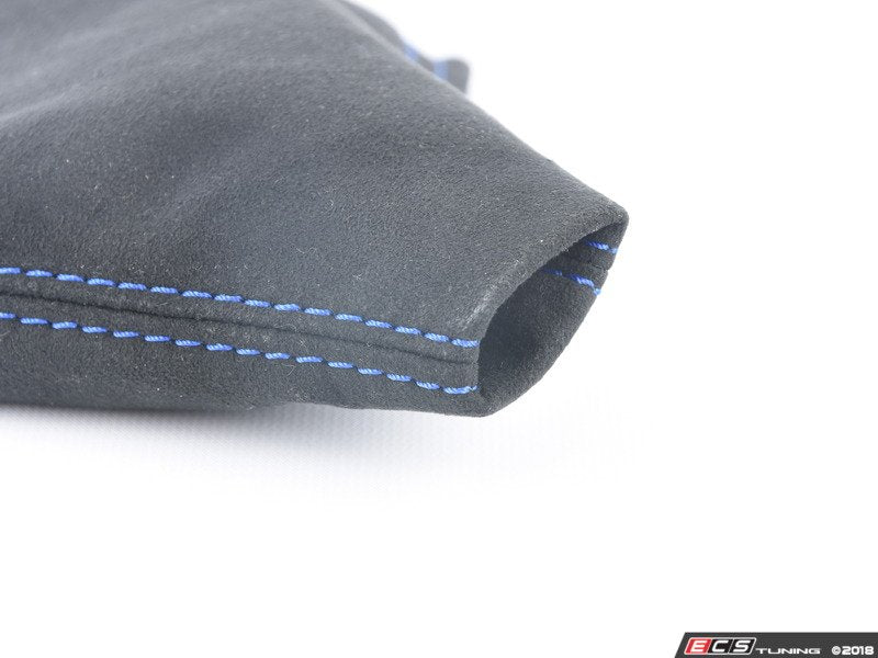 BFI Manual Alcantara Shift Boot - Blue Stitching