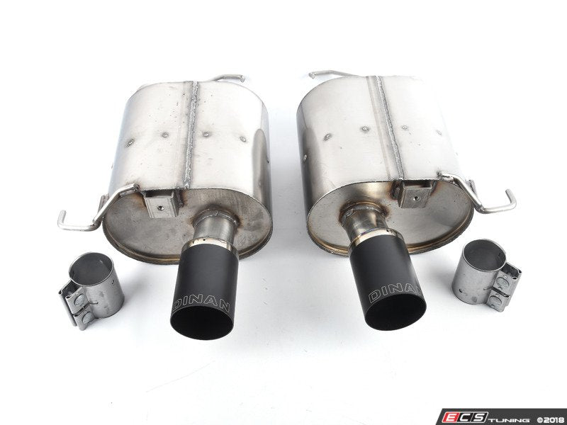 Stainless Axle-Back Exhaust - Black Tips