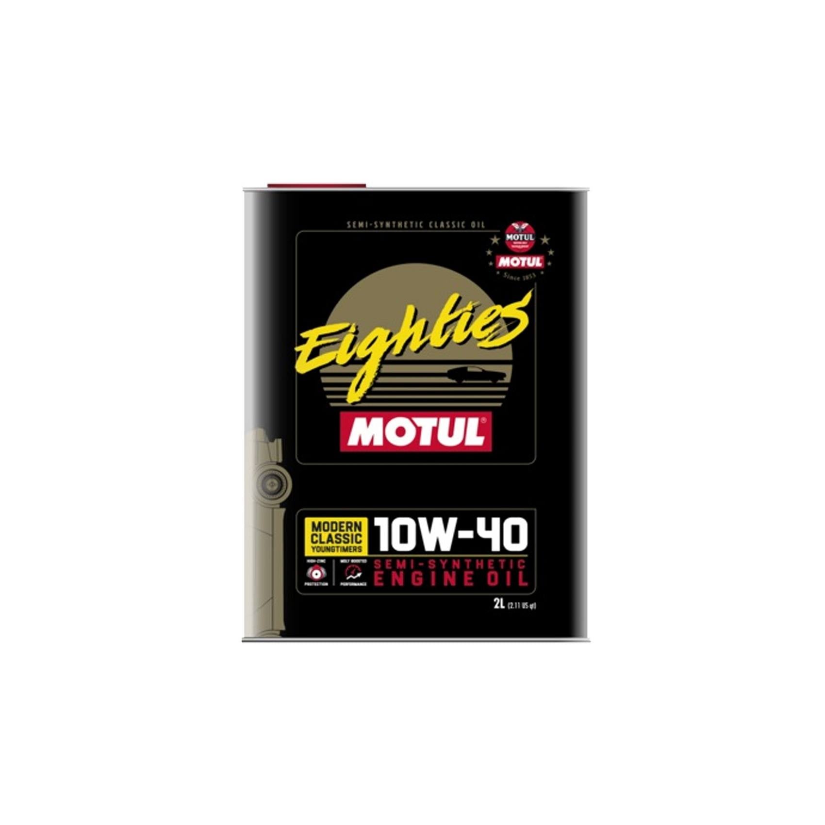 Engine Oil (10W-40) (2 Liter) (Classic Eighties) – Motul 110619