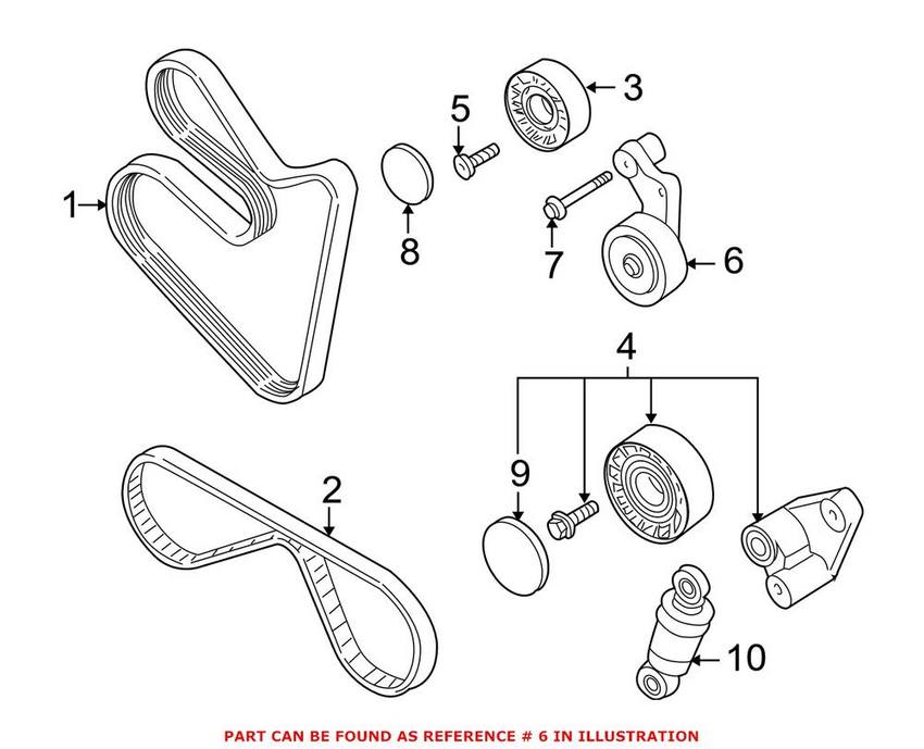 BMW Accessory Drive Belt Tensioner Assembly 11281407972