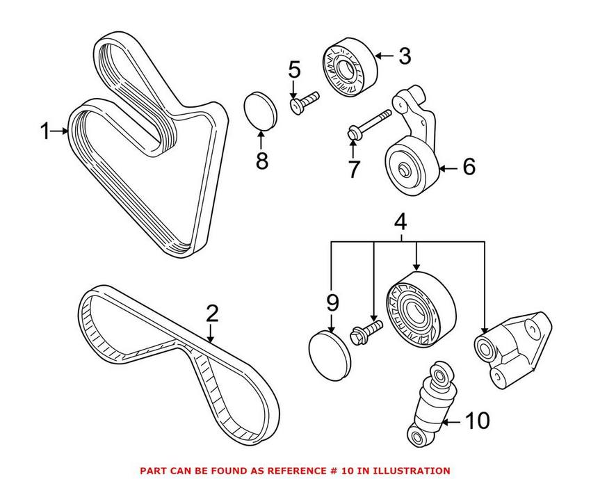 BMW Accessory Drive Belt Tensioner 11281407976