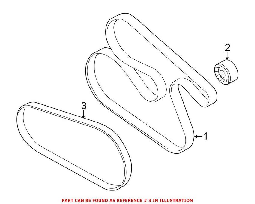 BMW A/C Belt (4PK 830) 11287631826