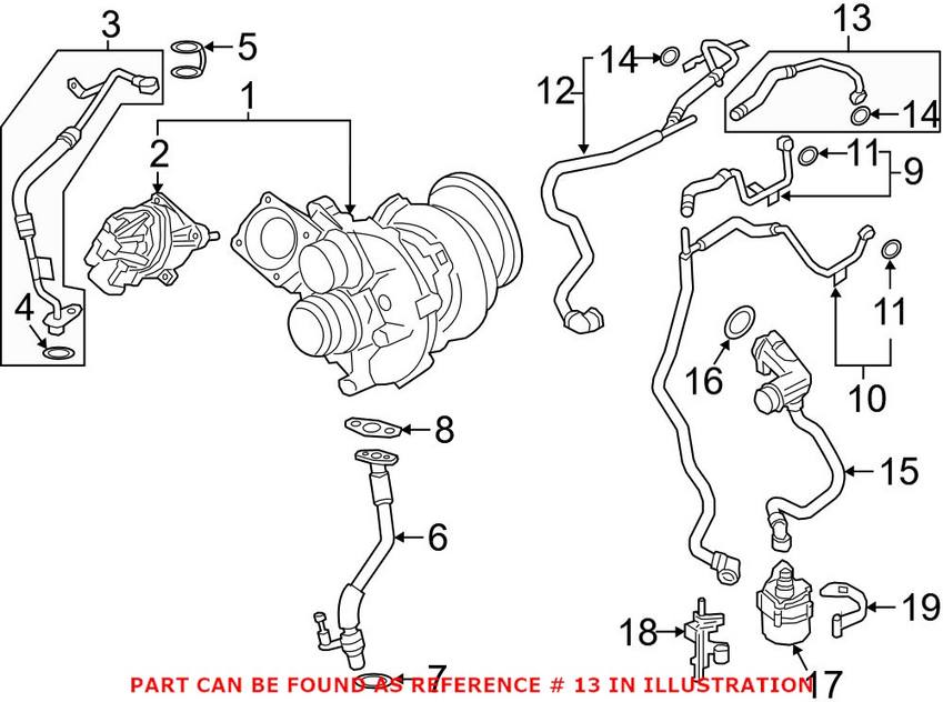 Turbocharger Coolant Line