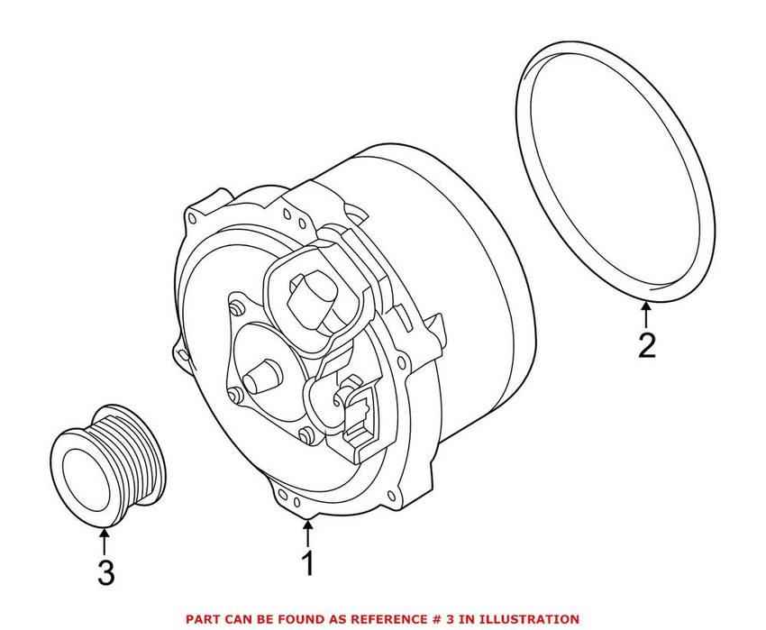 BMW Alternator Pulley 12311708607