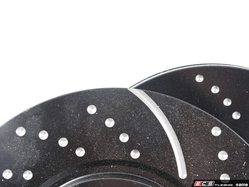 Front Brake Rotors EBC Slotted And Dimpled - Pair 12.08" (307x24)