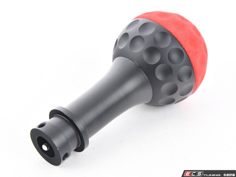 BFI Heavy Weight Golf Ball Shift Knob - SCHWARZ - Red Alcantara