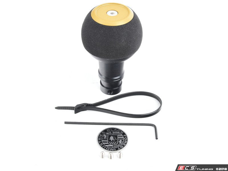 BFI Heavy Weight Shift Knob SCHWARZ - Alcantara - Gold Top