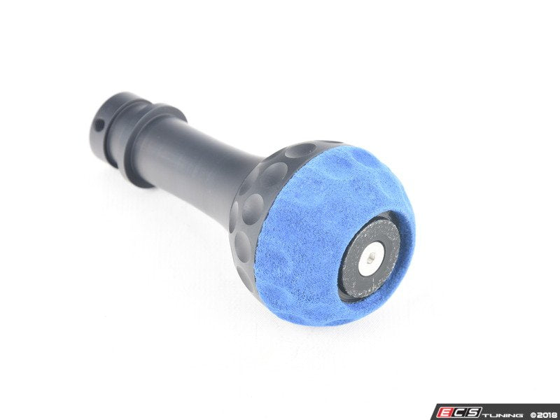 BFI Heavy Weight Golf Ball Shift Knob - SCHWARZ - Blue Alcantara