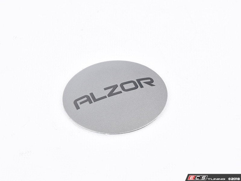 Alzor Center Cap Sticker - 58mm - Gunmetal / Black Alzor Logo