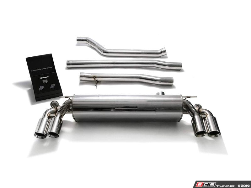 Stainless Steel Valvetronic Catback Exhaust System - Quad Chrome Silver Tips