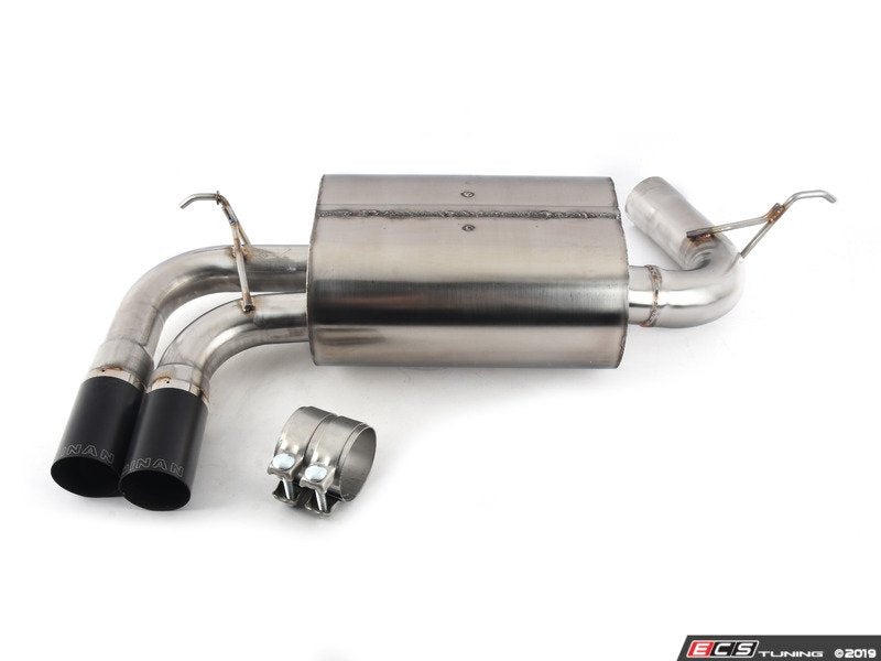 Dinan Free Flow Stainless Steel Axle Back Exhaust - Black Ceramic Tips