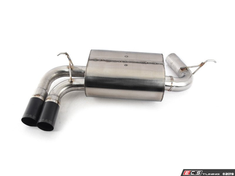 Dinan Free Flow Stainless Steel Axle Back Exhaust - Black Ceramic Tips