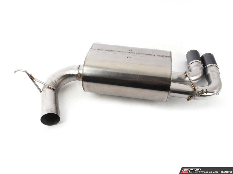 Dinan Free Flow Stainless Steel Axle Back Exhaust - Black Ceramic Tips