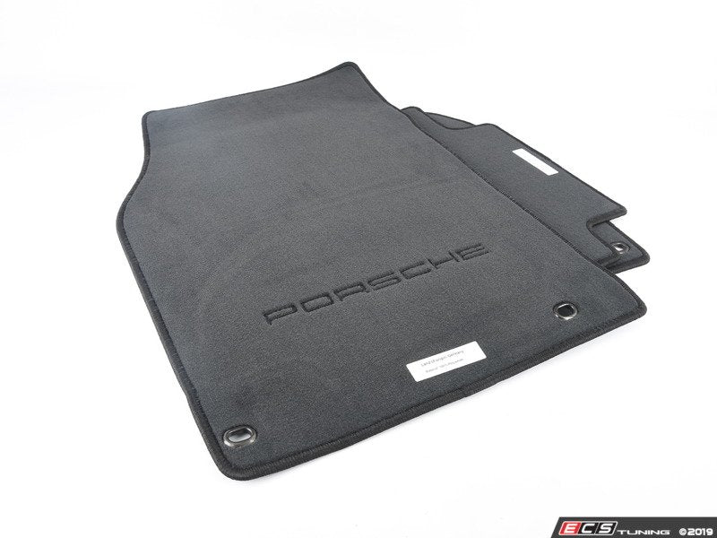 944 / 968 Porsche Script Floor Mat Set - Black