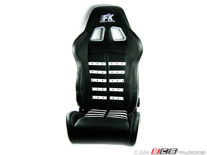 Left Leather Sport Seat - Black/Silver