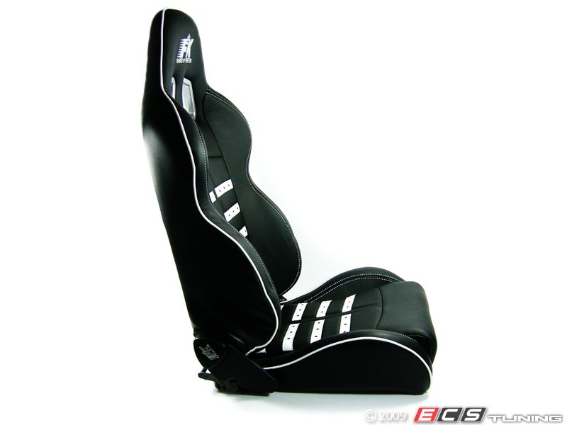 Left Leather Sport Seat - Black/Silver