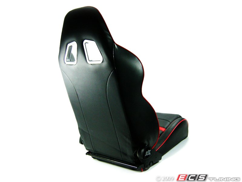 Left Leather Sport Seat - Black/Red