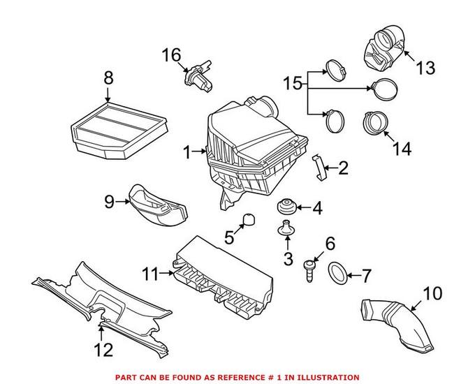 BMW Air Filter and Housing Assembly 13623449001 – Genuine BMW