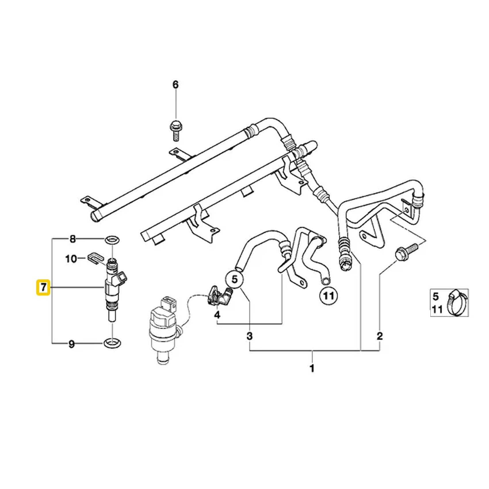 BMW Fuel Injector 13641407938