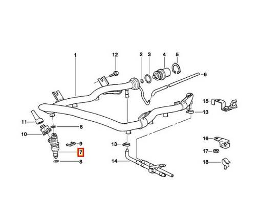 BMW Fuel Injector 13641747406