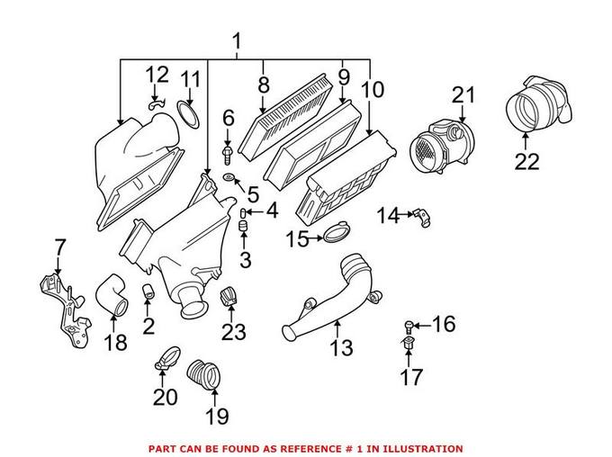 BMW Air Filter and Housing Assembly 13711440058 – Genuine BMW