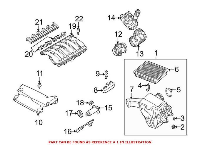 BMW Air Filter and Housing Assembly 13711712409