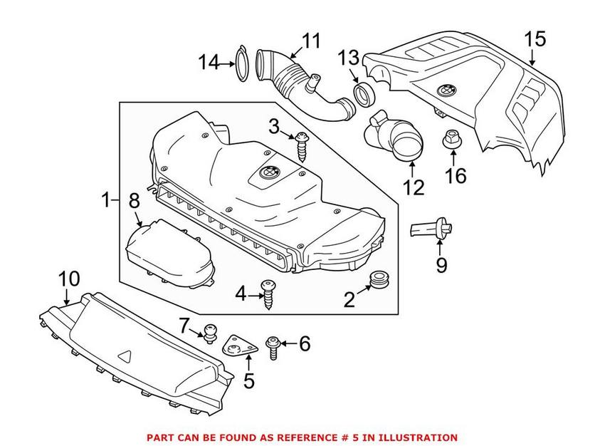 BMW Air Cleaner Bracket 13717352529 – Genuine BMW