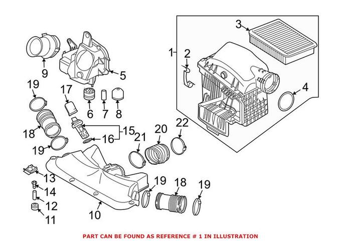 BMW Air Filter and Housing Assembly 13717541060 – Genuine BMW