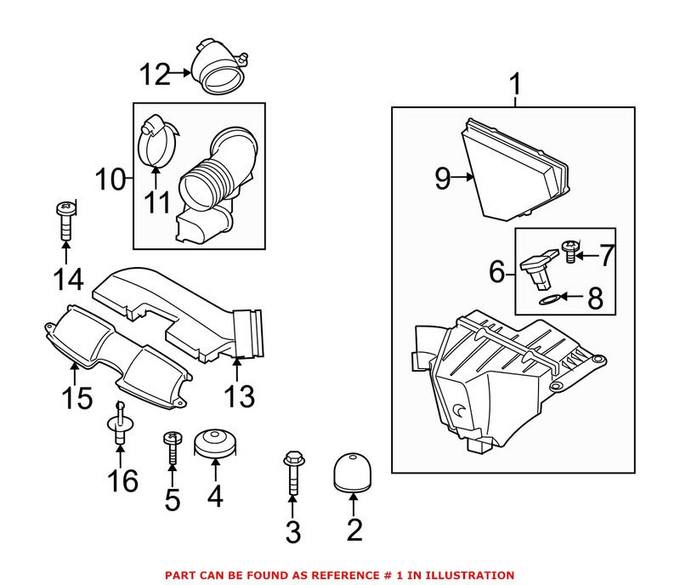 BMW Air Filter and Housing Assembly 13717542018 – Genuine BMW