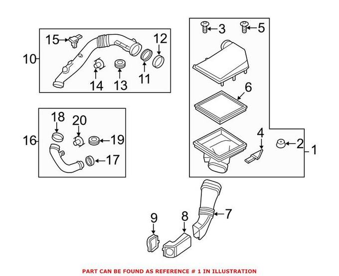 BMW Air Filter and Housing Assembly 13717583725 – Genuine BMW