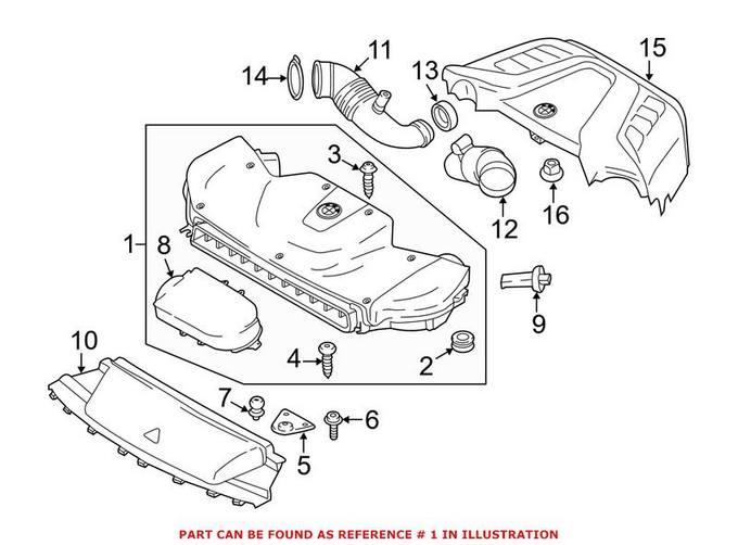 BMW Air Filter and Housing Assembly 13717638564 – Genuine BMW