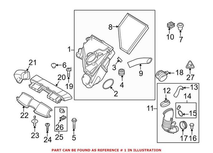 BMW Air Filter and Housing Assembly 13717811905