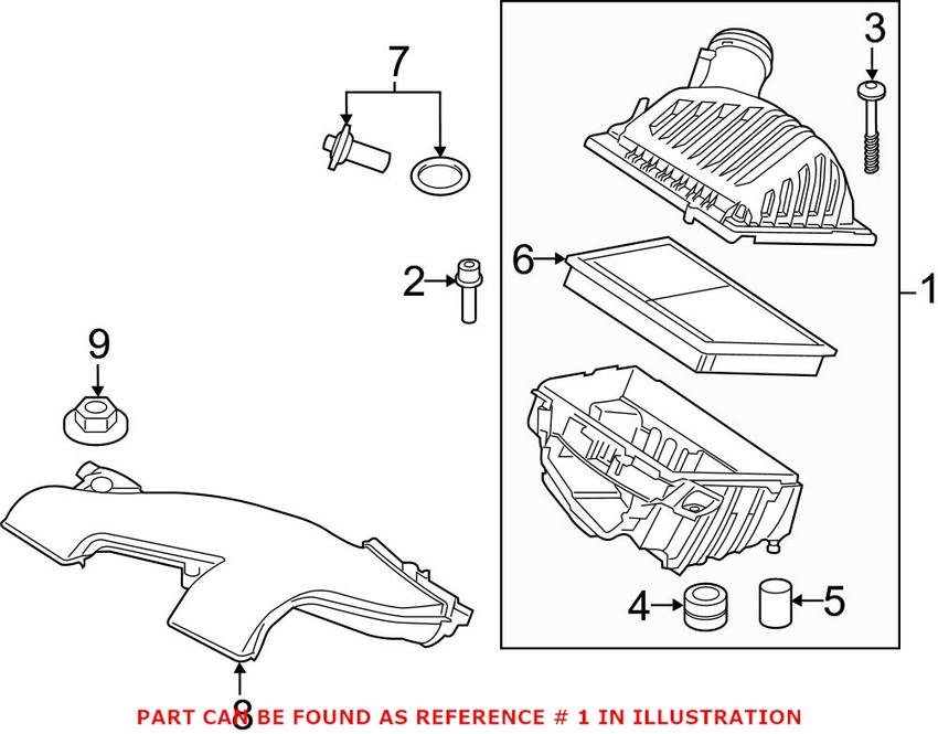 BMW Air Filter and Housing Assembly 13718655835 – Genuine BMW