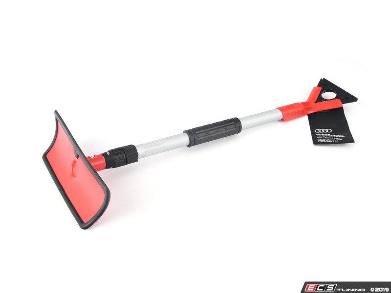 Long Reach Ice Scraper With Swivel Head Snow Brush - Red / Black