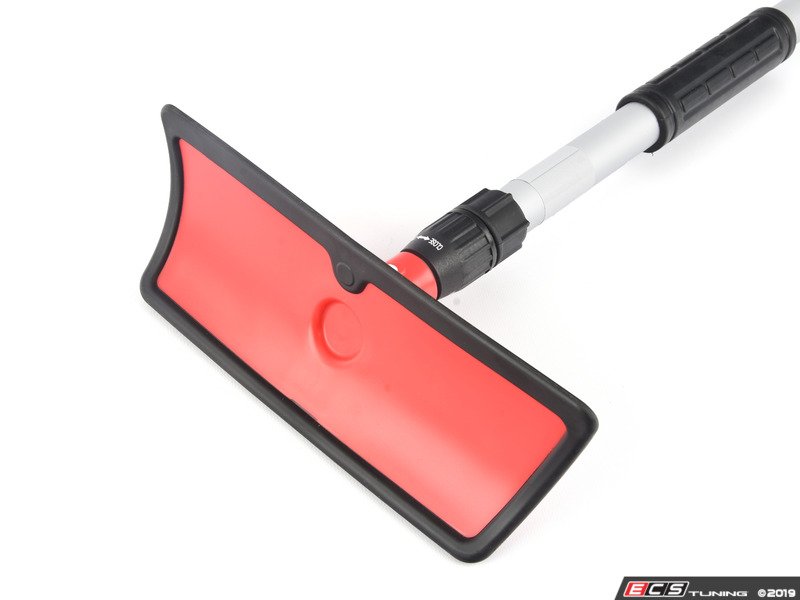 Long Reach Ice Scraper With Swivel Head Snow Brush - Red / Black