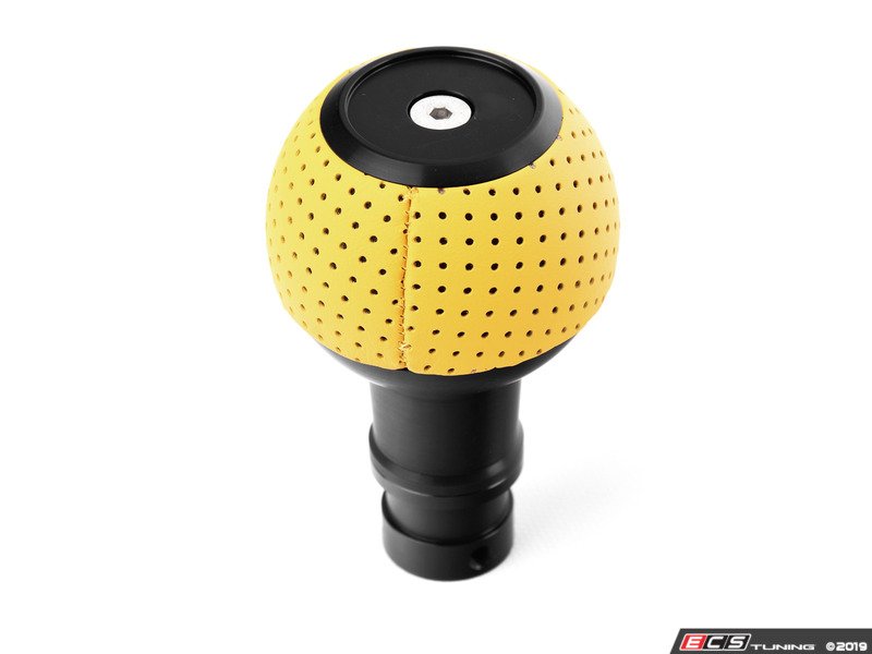 Heavy Weight Shift Knob - Giallo Taurus Yellow Air Leather - Schwarz