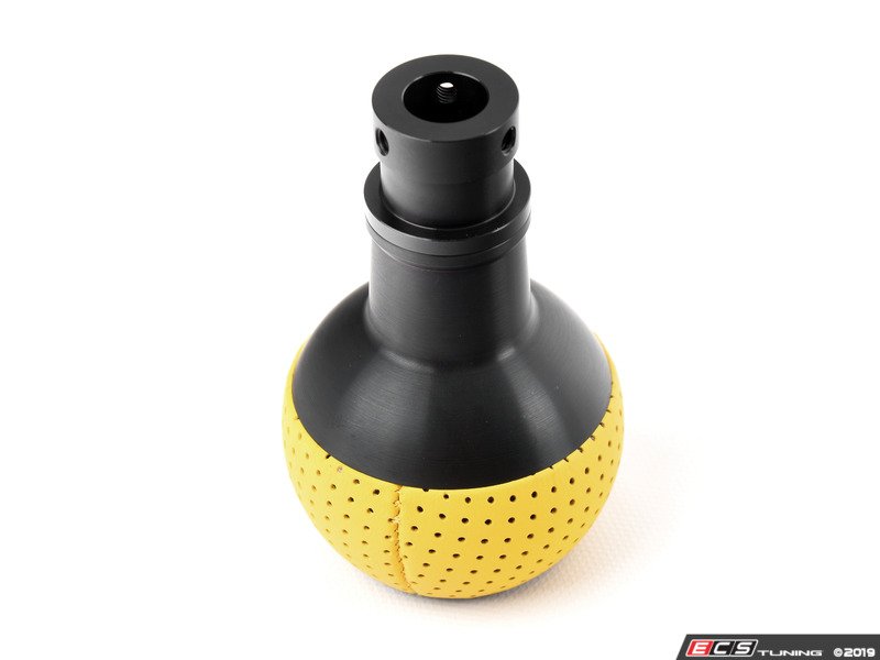 Heavy Weight Shift Knob - Giallo Taurus Yellow Air Leather - Schwarz