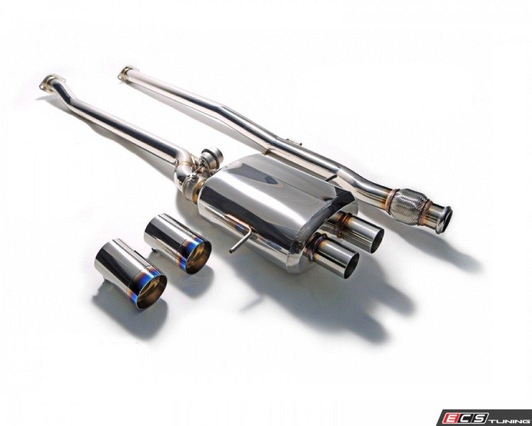 ARMYTRIX Stainless Steel Valvetronic Catback Exhaust System - Dual Gold Tips R56/R57/R58/R59