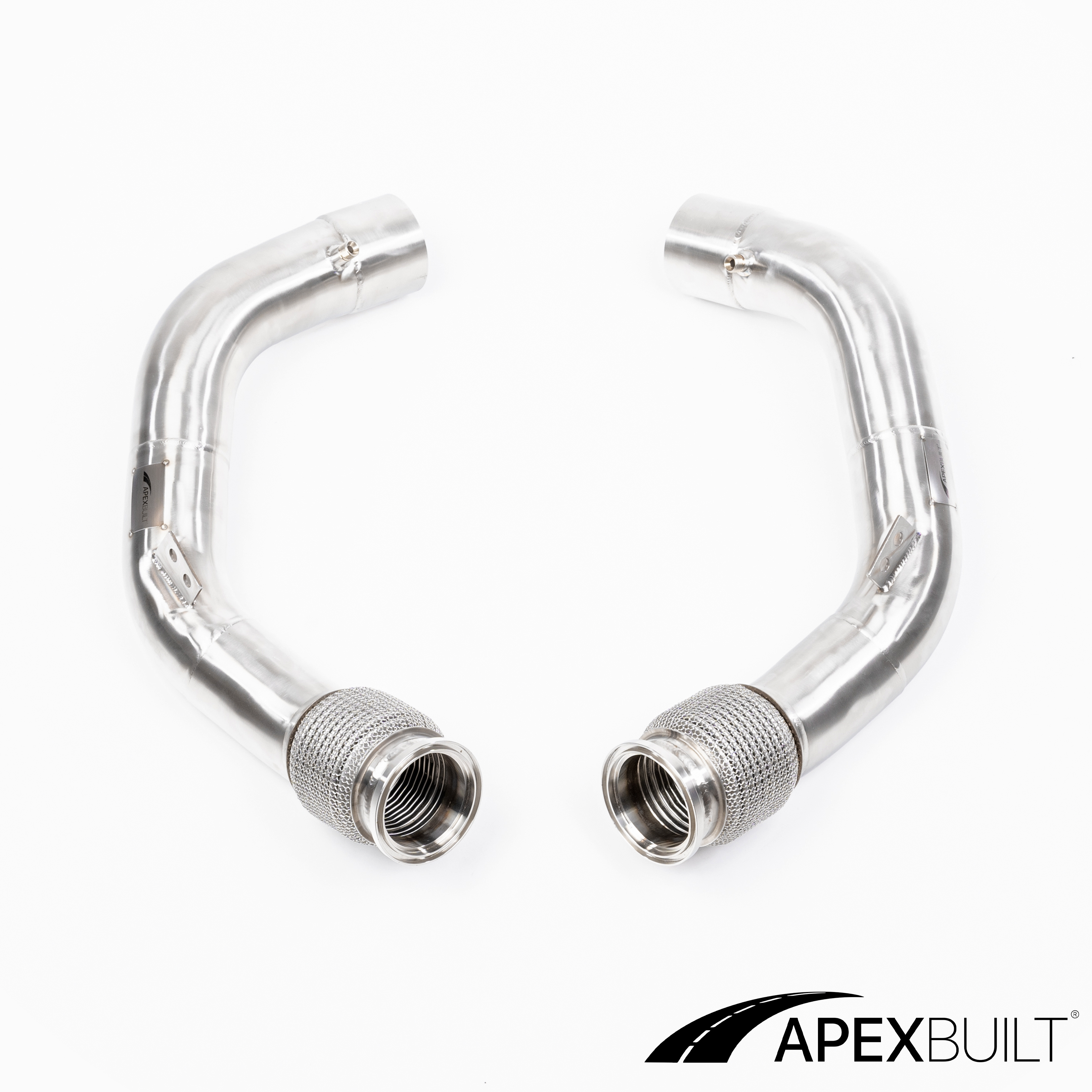 ApexBuilt® BMW F90 M5 & F92/F93 M8 Secondary Race Downpipes (S63N, 2018+)