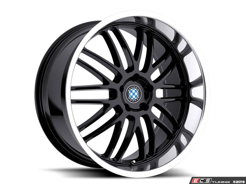 17" Beyern Mesh Square Wheel Set - Gloss Black w/ Mirror Cut Lip