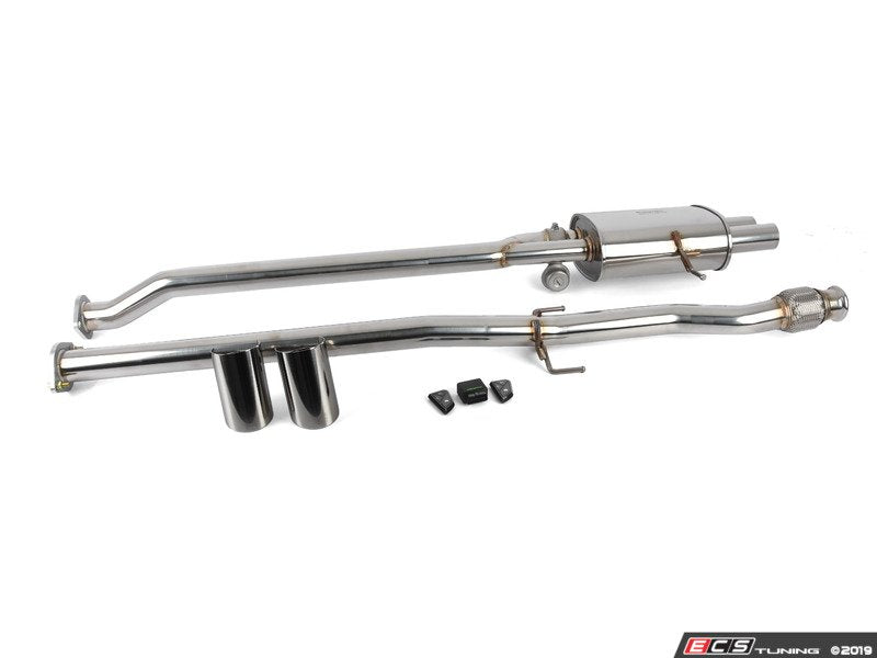 ARMYTRIX Stainless Steel Valvetronic Catback Exhaust System - Dual Chrome Silver Tips R56/R57/R58/R59