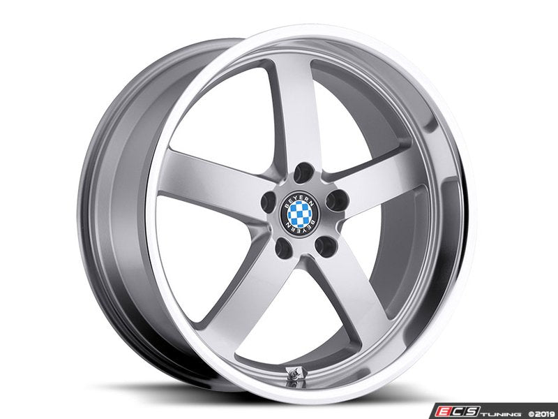 20" Beyern Rapp Square Wheel Set - Silver W/ Mirror Cut Lip