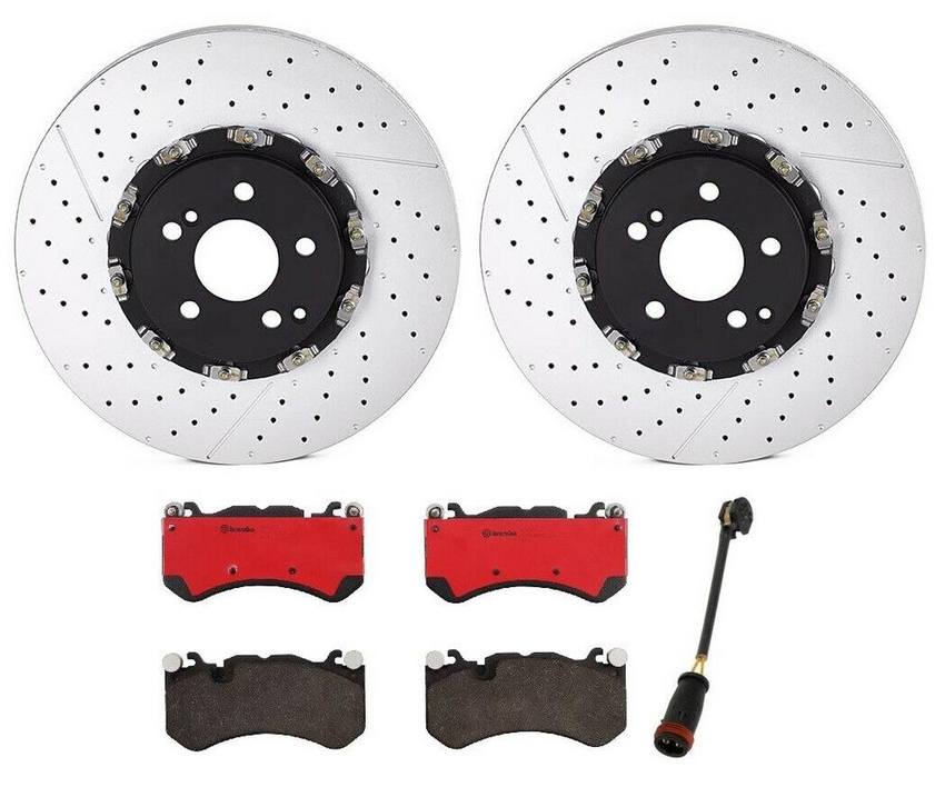 Mercedes Brakes Kit – Brembo Pads and Rotors Front (360mm) (Ceramic) 008420412028 – Brembo 1509117KIT