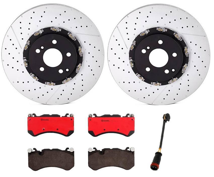 Mercedes Brakes Kit – Brembo Pads and Rotors Front (360mm) (Ceramic) 008420412028 – Brembo 1513597KIT