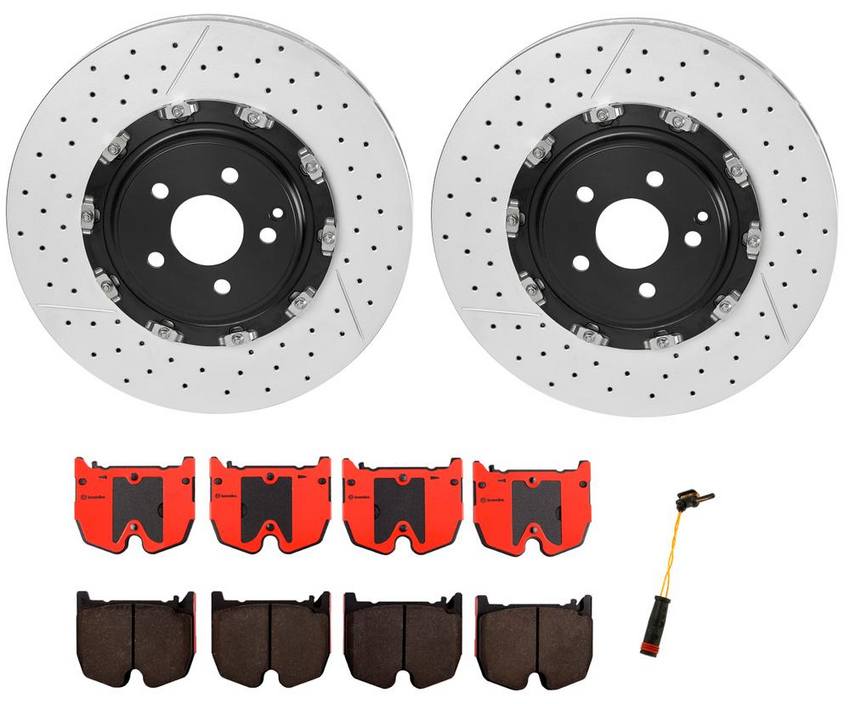 Mercedes Brakes Kit – Brembo Pads and Rotors Front (380mm) (Ceramic) 004420452041 – Brembo 1513958KIT