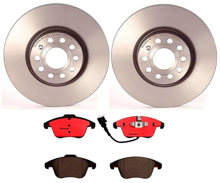 Audi VW Brakes Kit – Pads and Rotors Front (312mm) (Ceramic) 5Q0615301F – Brembo 1514409KIT