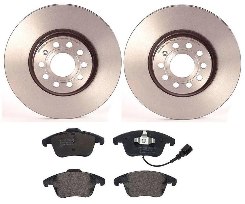 Audi VW Brakes Kit – Pads and Rotors Front (312mm) (Low-Met) 5Q0615301F – Brembo 1514431KIT